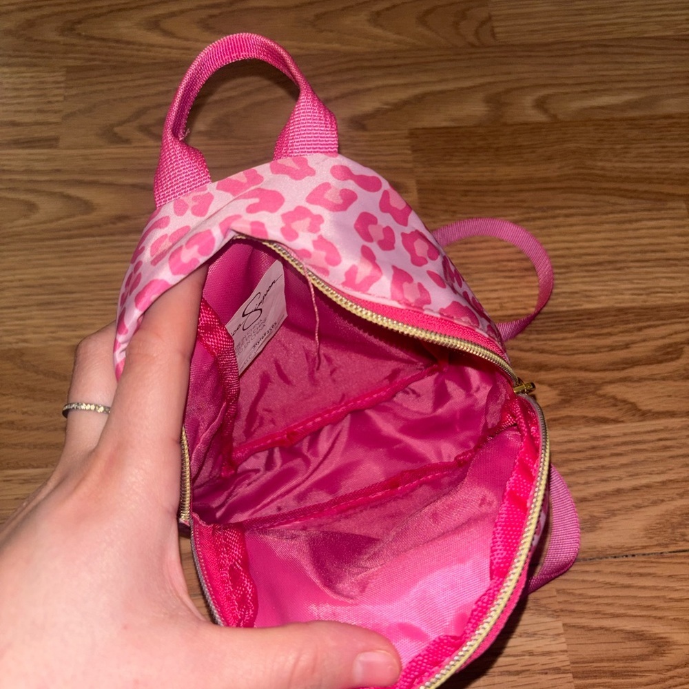 Jessica Simpson Kids Pink Leopard Print Mini Backpack - Picture 5 of 5